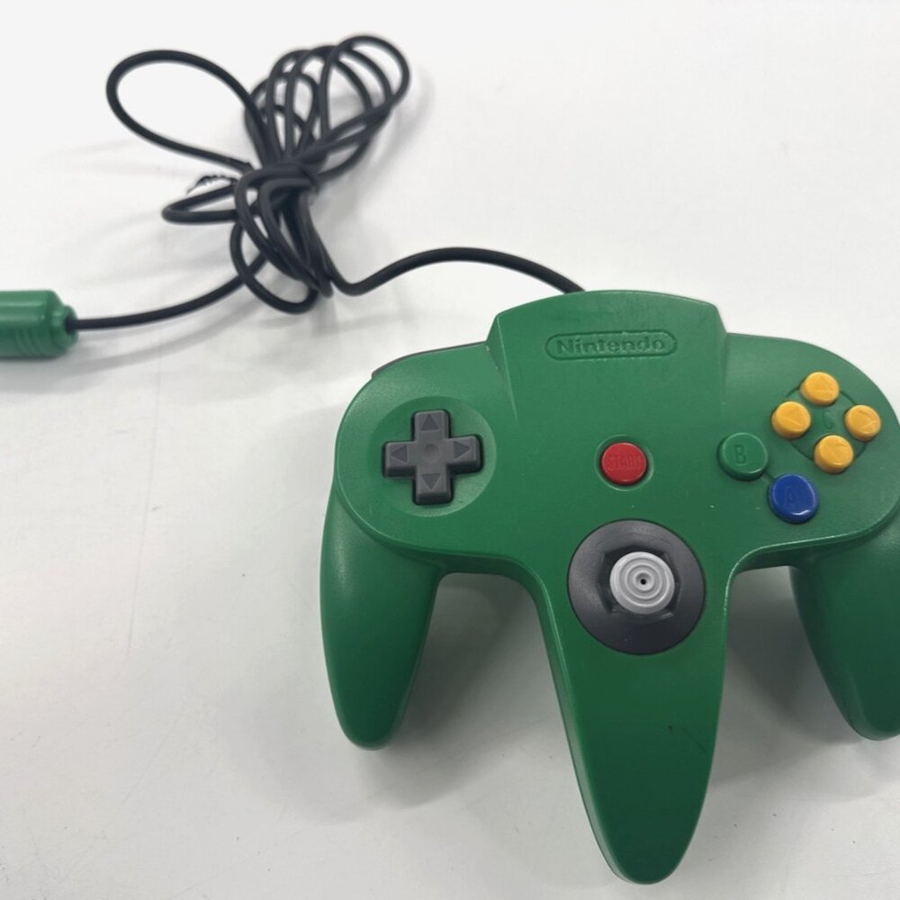 Nintendo N64 Green Controller NUS-005 Wired *Loose Stick* UNTESTED